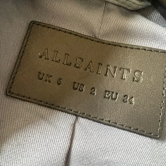 Allsaints All Saints Balfern Slim Fit Sheepskin Leather Jacket NEW - XS / US2